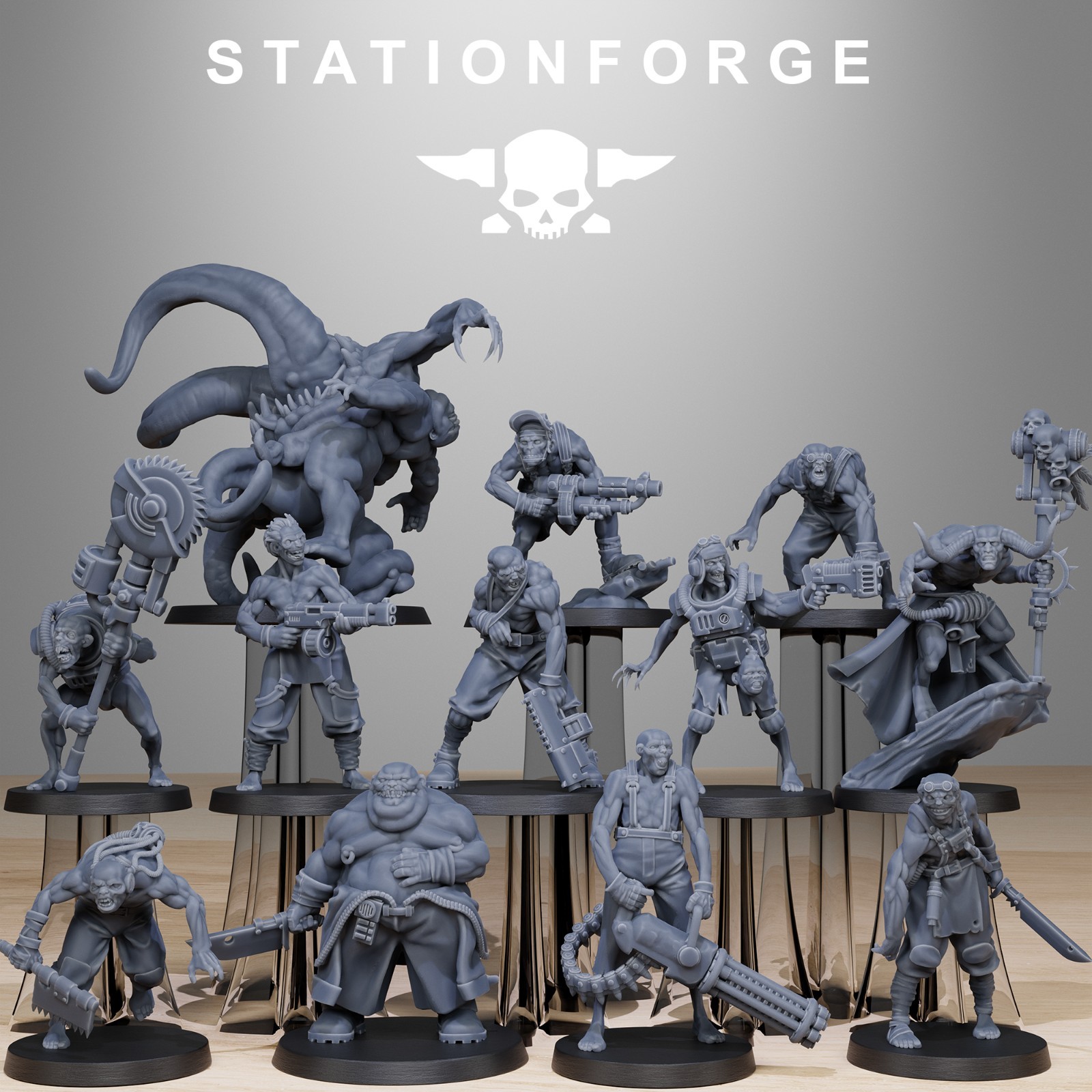 Station Forge Miniatures Corrupted Guard Wretched Sci Fi Grim Dark Wargame Proxy