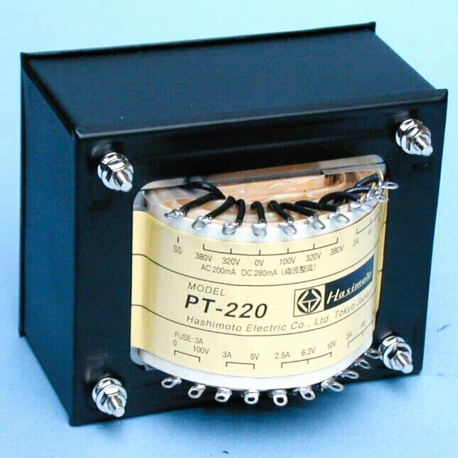 Hashimoto PT-220 2-pack Power Trans 100Vin 380-320V-200mAac for 300B,PX25,PX4