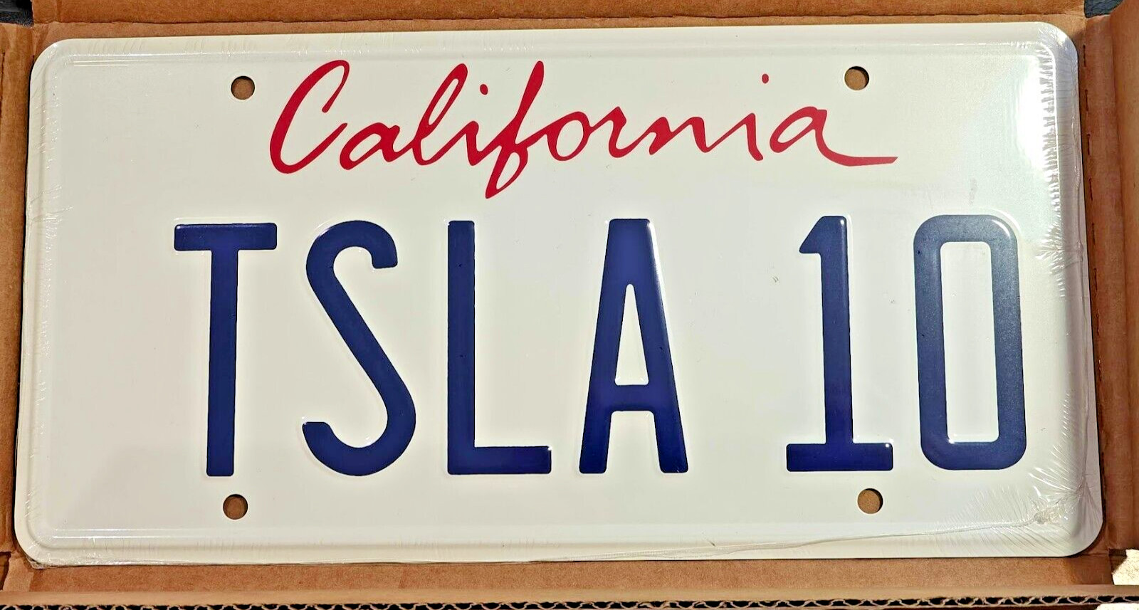 TSLA 10 Metal License Plate SpaceX Falcon Launch Elon Tesla Roadster Vanity REP.