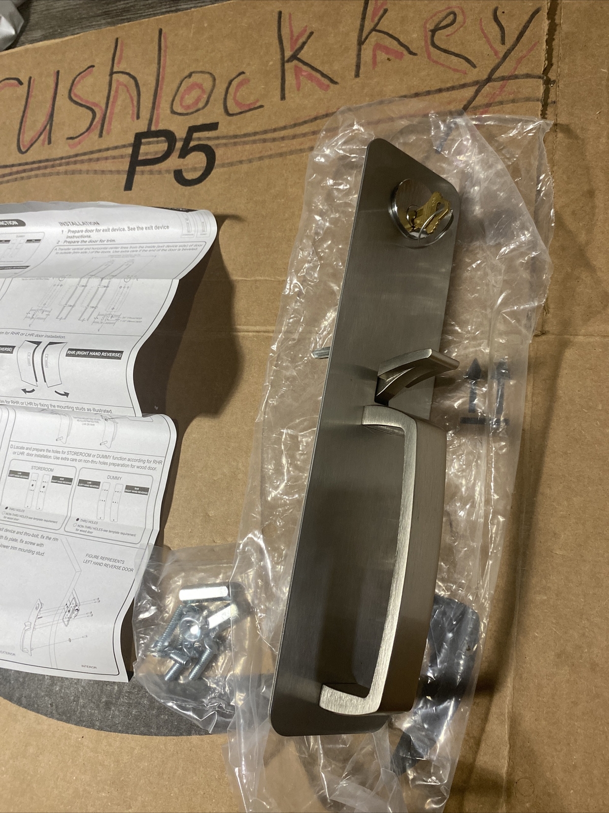 Brand New-Open Box-NL 9250 32D REV LSDA PD920 Series Thumbturn Exit Trim