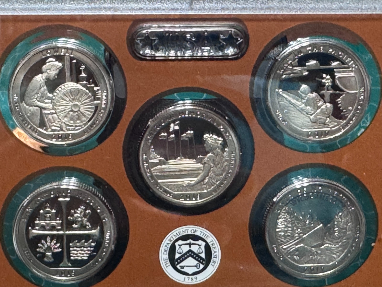2019 S Clad Proof Quarter Set DCAM PROOF NO BOX OR COA