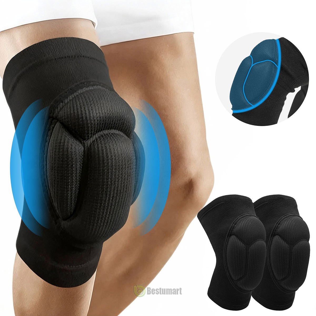 Pair Professional 3D Knee Pad Leg Protector For Sport Work Flooring Construction
