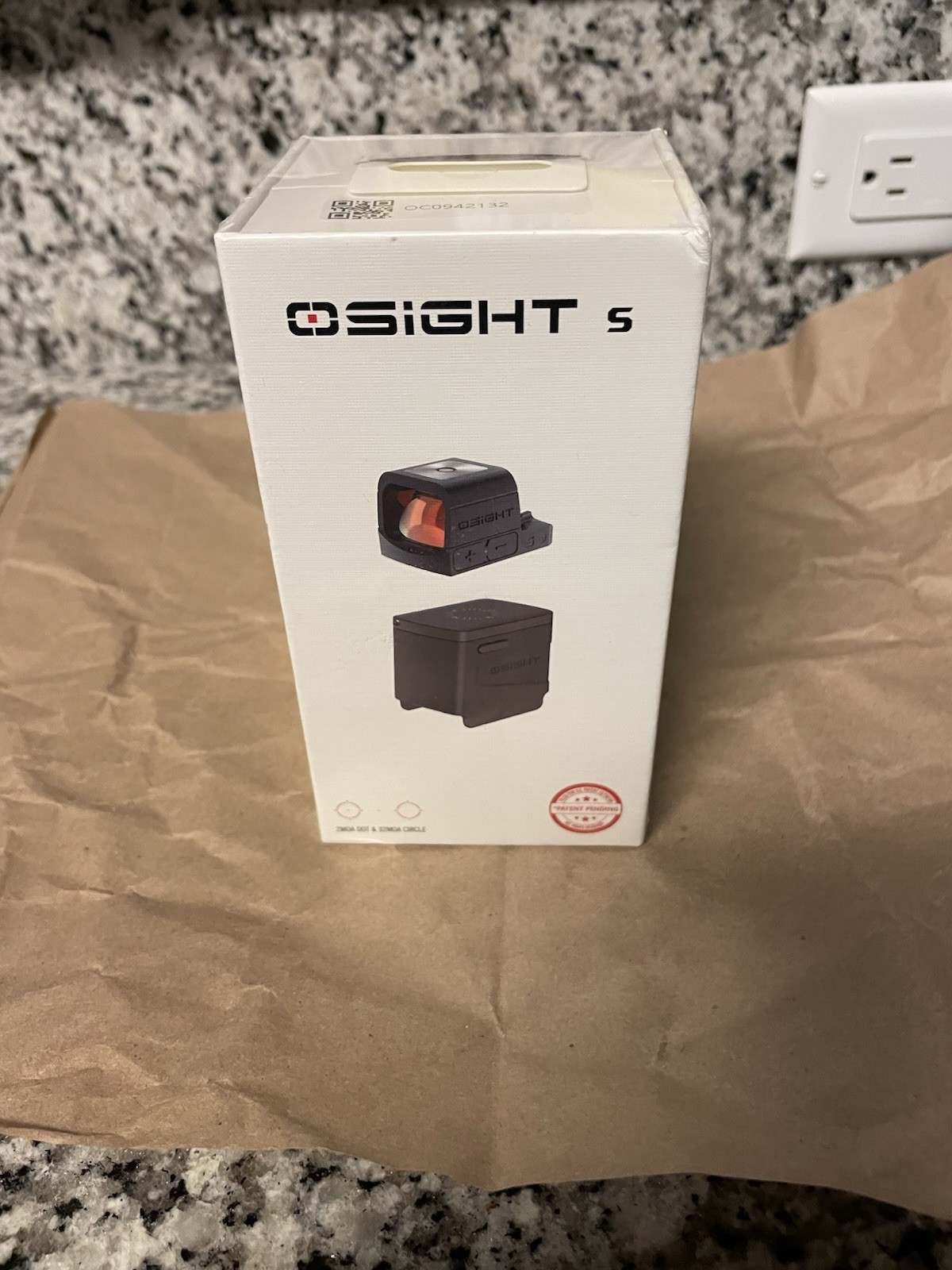 Osight S Red Dot Sight Optic for Handgun, Magnetic Charging, 2MOA/32MOA Reticle