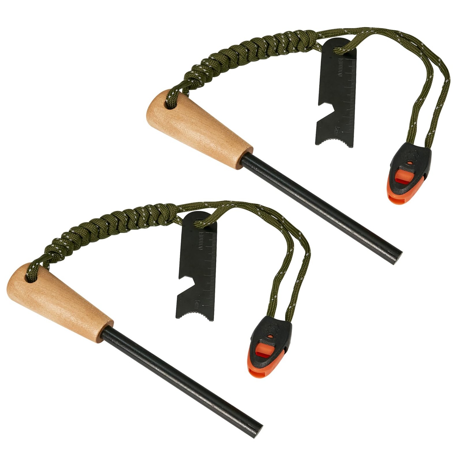 Fire Starter Survival Tool, 5/16" Ferro Rod with Paracord Lanyard, Multi-Tool...