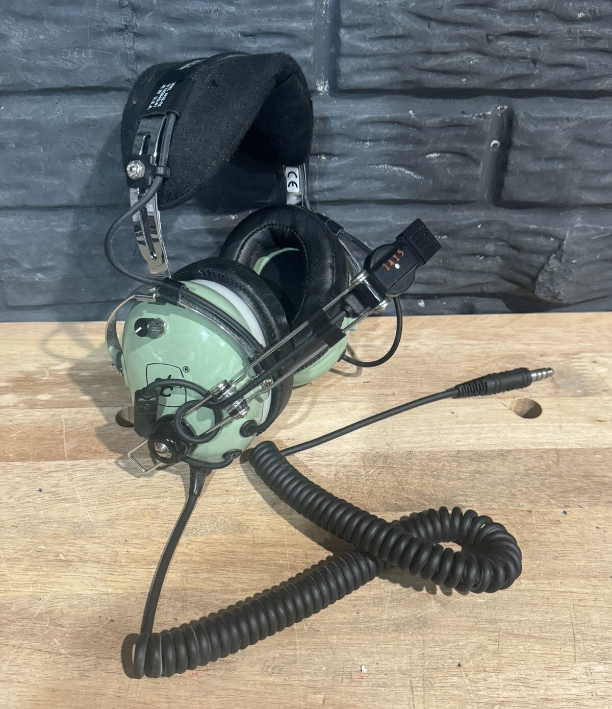 David Clark H10-76 Military Aviation Headset Green Soft Top Oregon Aero!