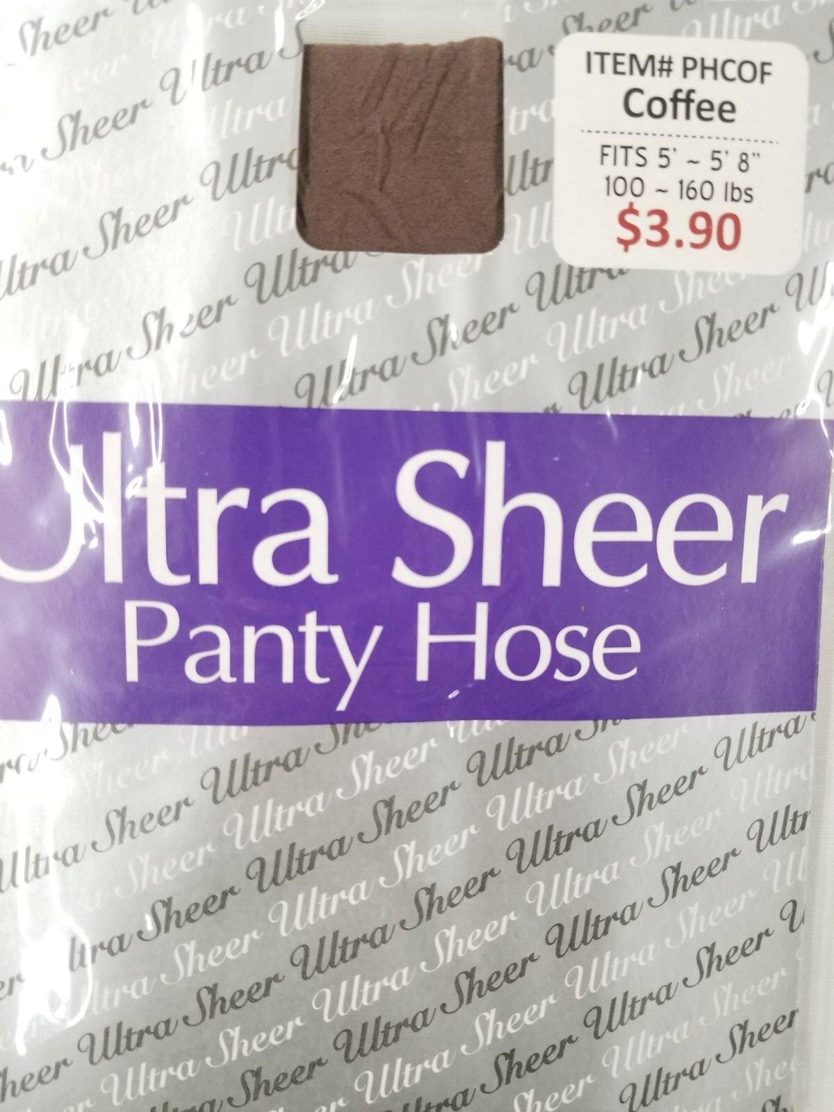 6 Packs Ultra Sheer Pantyhose 100% Nylon Stocking One Size Coffee
