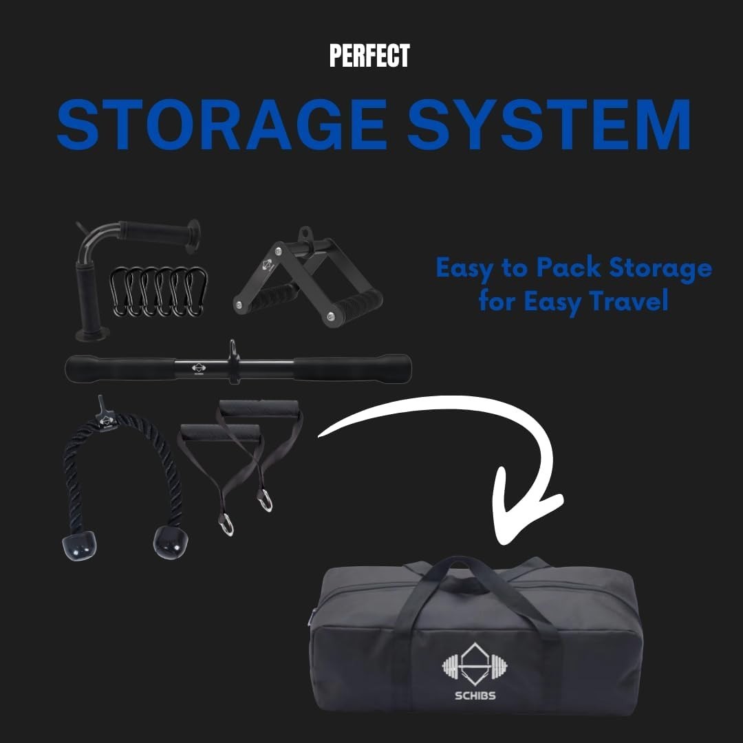 Ergonomic Pulldown Attachment Set for Enhanced Home Gym Workouts: 5 Components