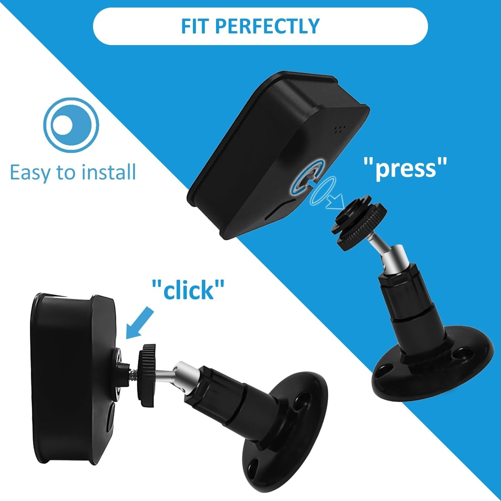 Blink Outdoor Camera Mount - 360° Adjustable Wall Mount Bracket (3 Pack)