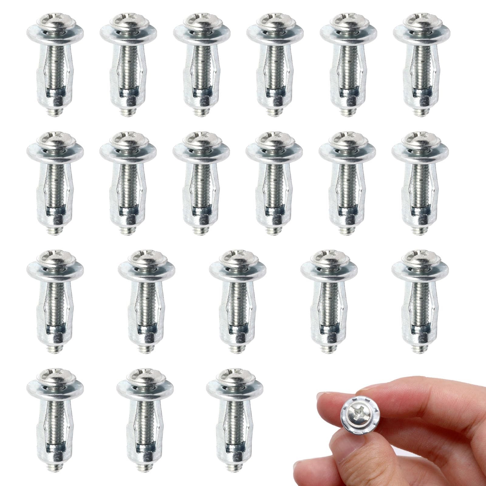 20pcs Hollow Wall Anchors for Thin Walls Heavy Duty, M4 x 4/5"