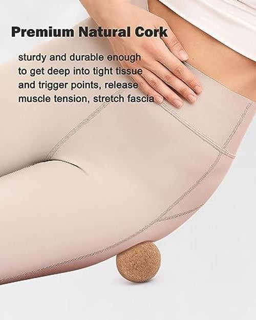 Cork Massage Ball 2.5" - 2 Pack - Deep Density Fine Particles - High Density