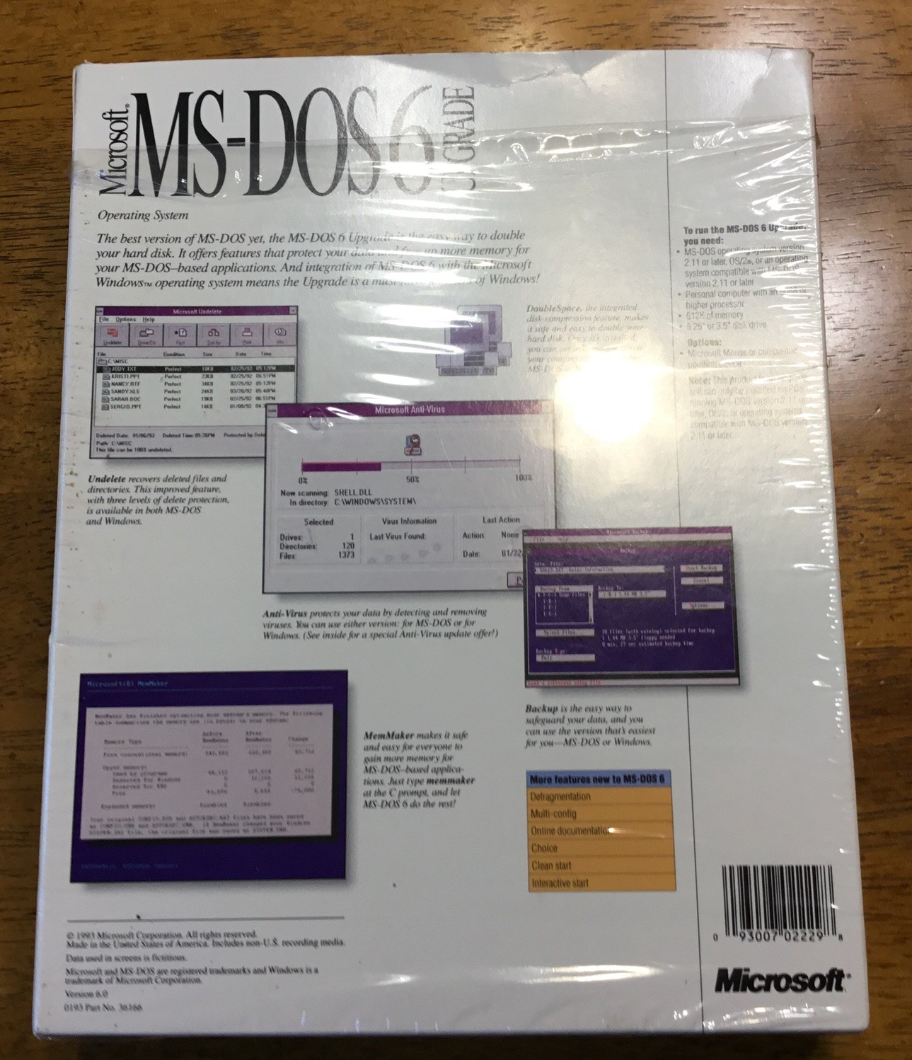 Microsoft MS-DOS 6.2 Step-UP Upgrade from MS-DOS 6.0 to 6.2