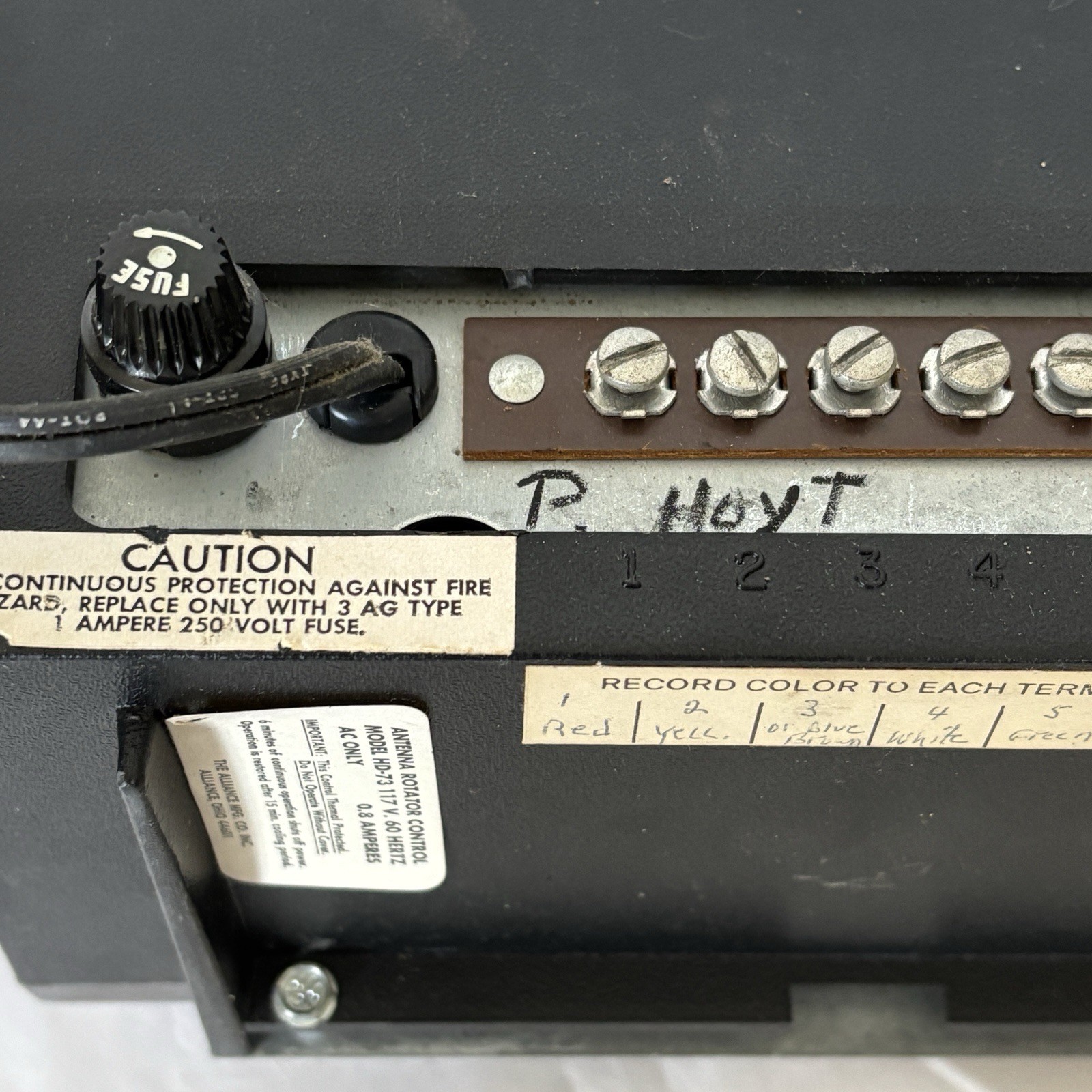 Alliance HD73 Azimuth Indicator Dual Speed Antenna Rotator Controller