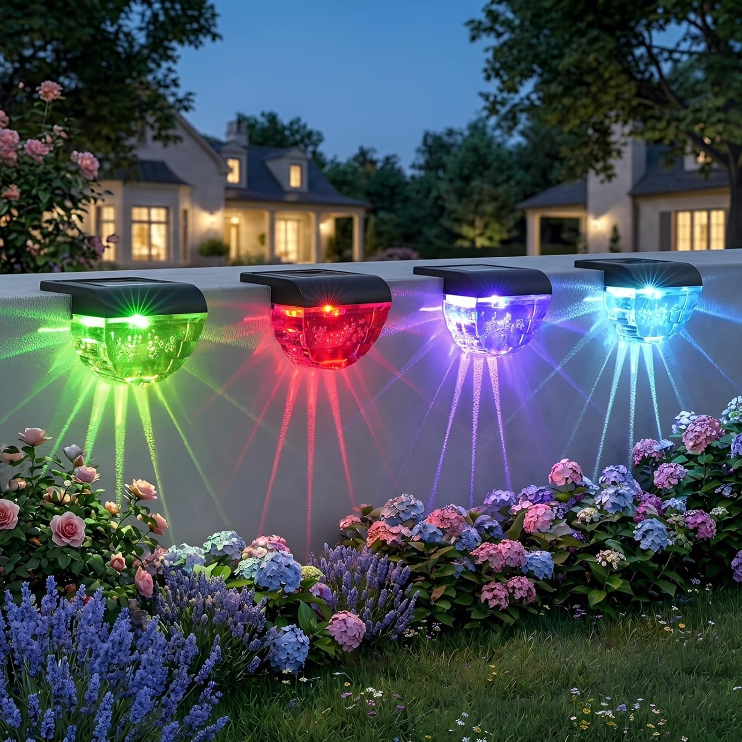 8 Pack Solar Deck Lights Outdoor, Solar Step Lights Waterproof for Outside