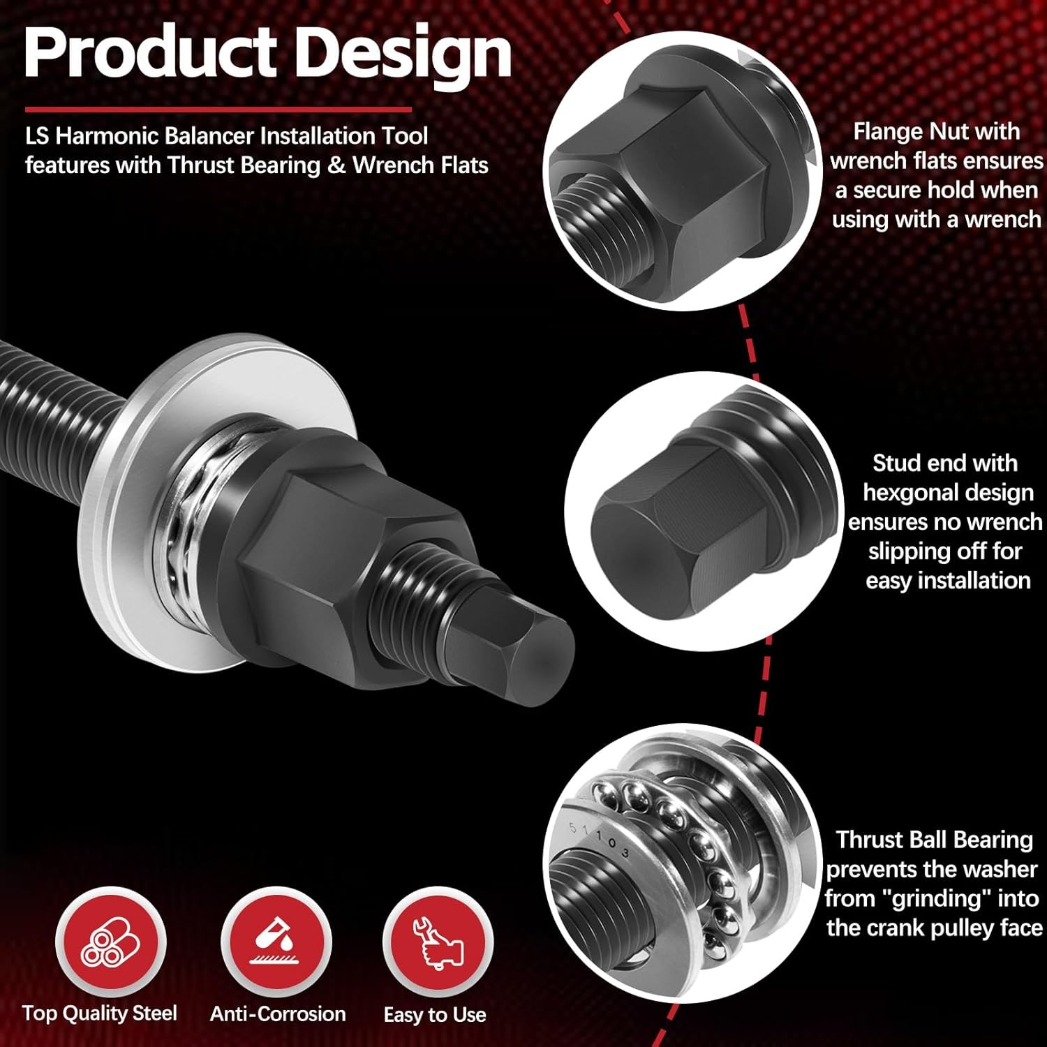 GM LS LT Series Engine Vibration Damper Install Tool Set 55114