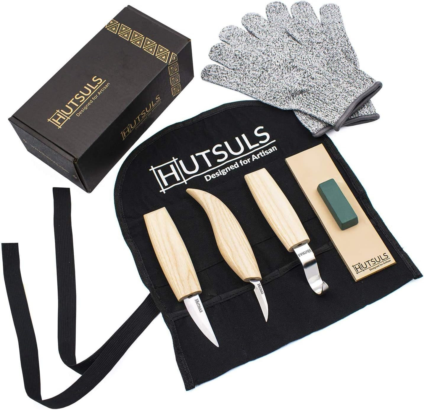 Wood Whittling Kit for Beginners - Razor Sharp Wood Carving Knife Set in Beautif