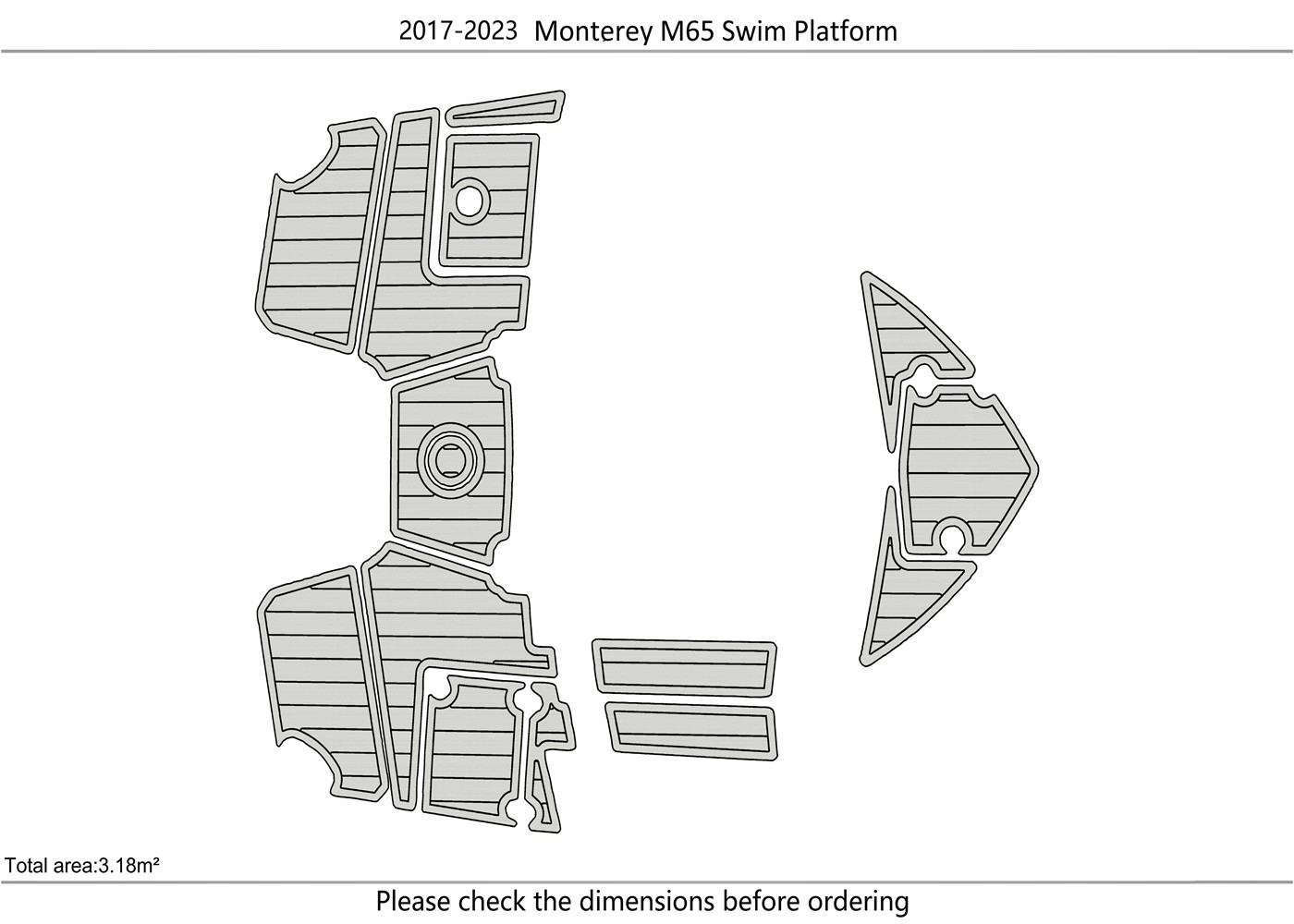 2018 Monterey M65 DuraEVA Seadek EVA Foam Boat flooring