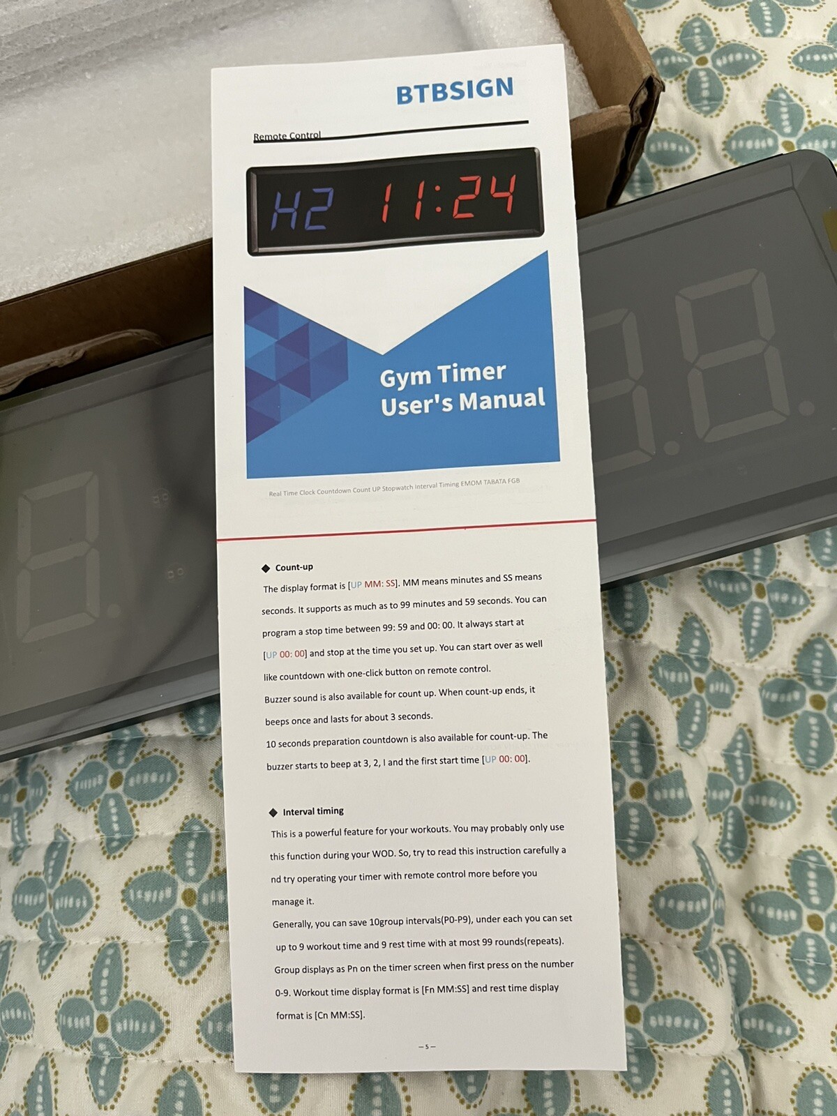 BTBSIGN LED GYM TIMER COUNTDOWN
