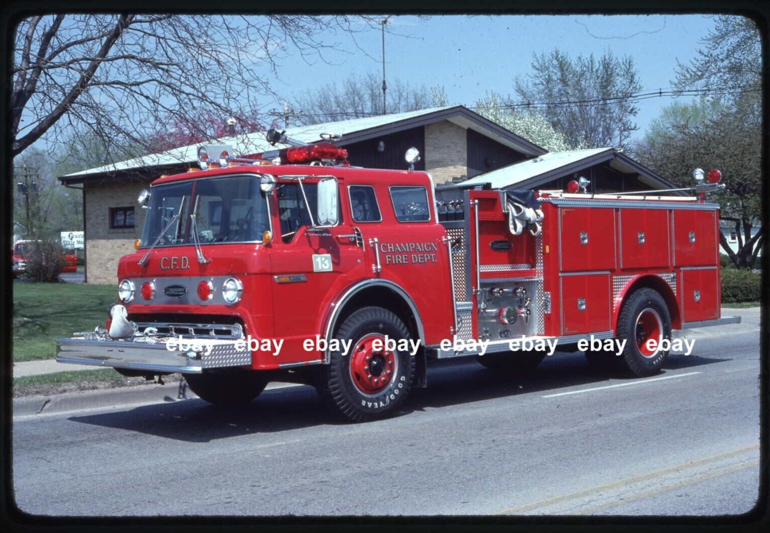 Champaign IL 1980 Ford C Emergency One pumper Fire Apparatus Slide