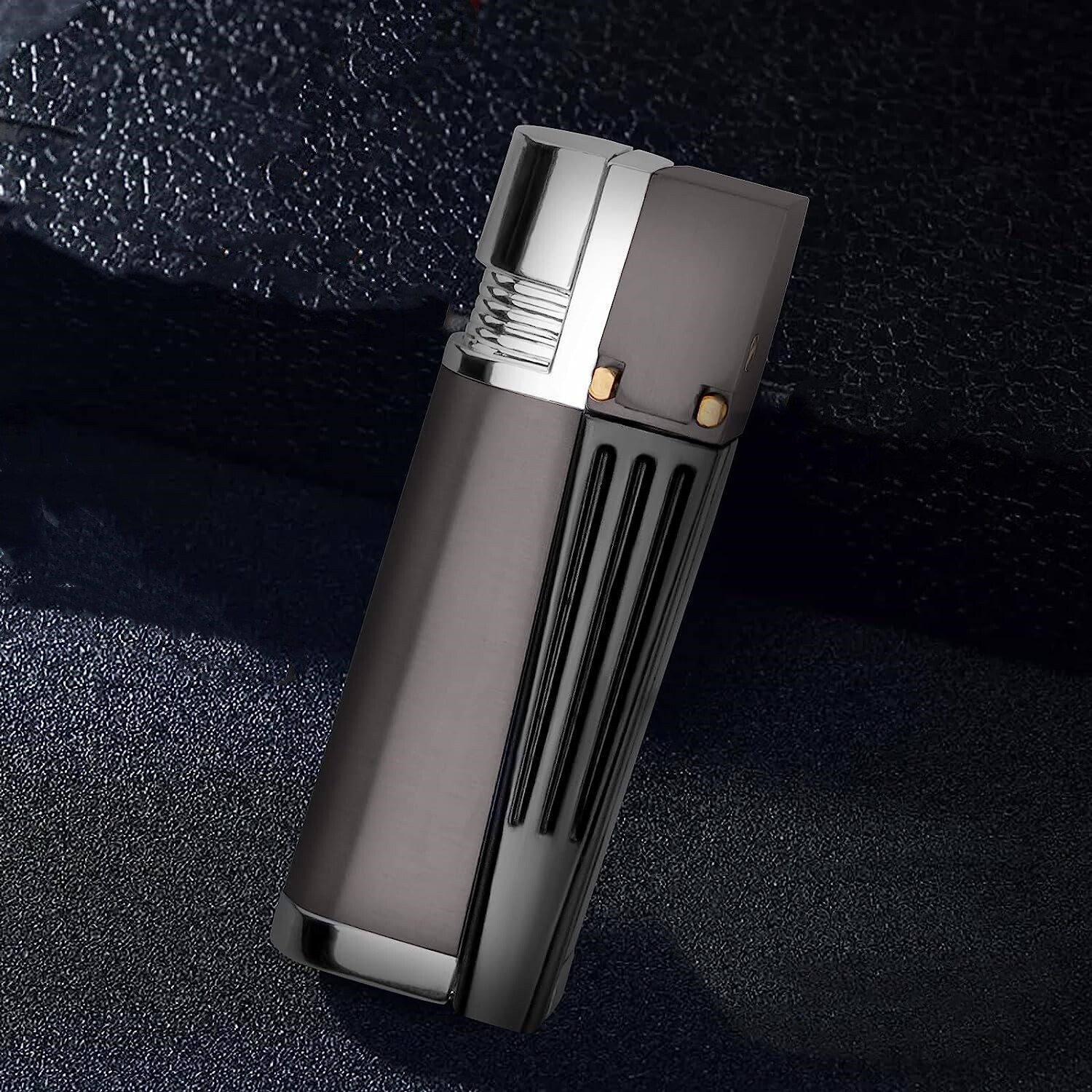 2PC Foldable Metal Lighter Pipe Portable Combination Smoking Lighter 2 in 1