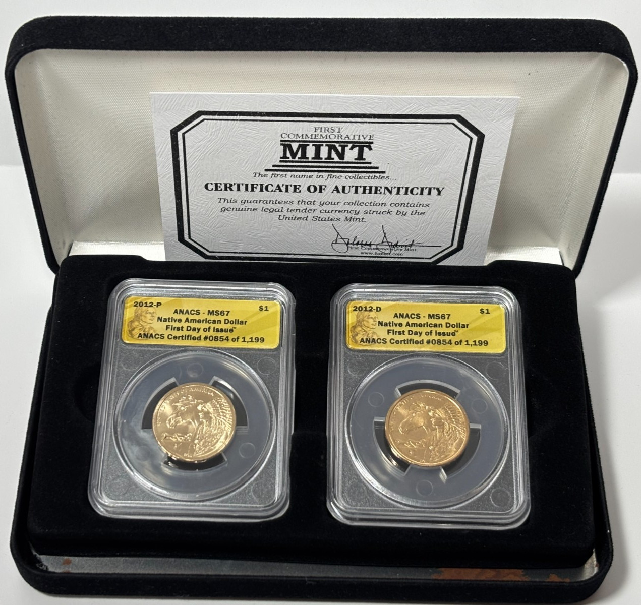 2010 P&D Native American $1 ANACS MS67 First Day of Issue #854 of 1199