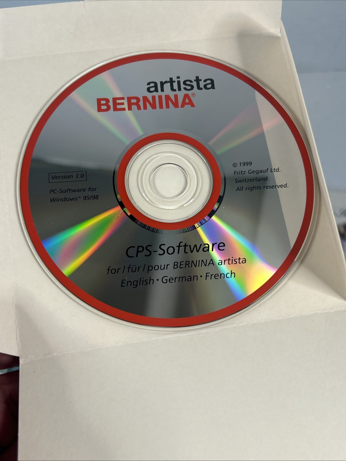 BERNINA ARTLINK /CPS SPECIAL EDITION 2000 Artista Read Windows 95/98