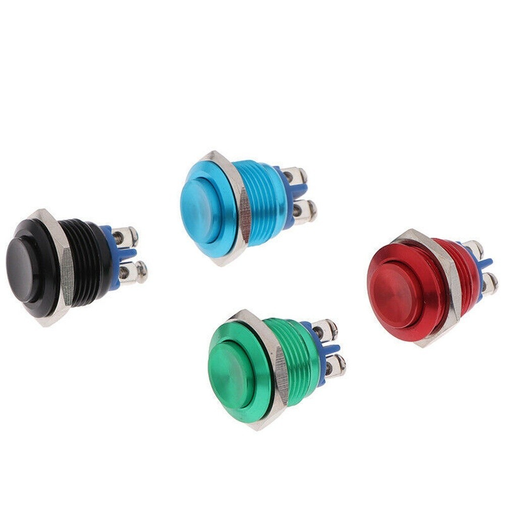 16mm Momentary Metal Push Button Switch with Self Resetting Screw Terminal