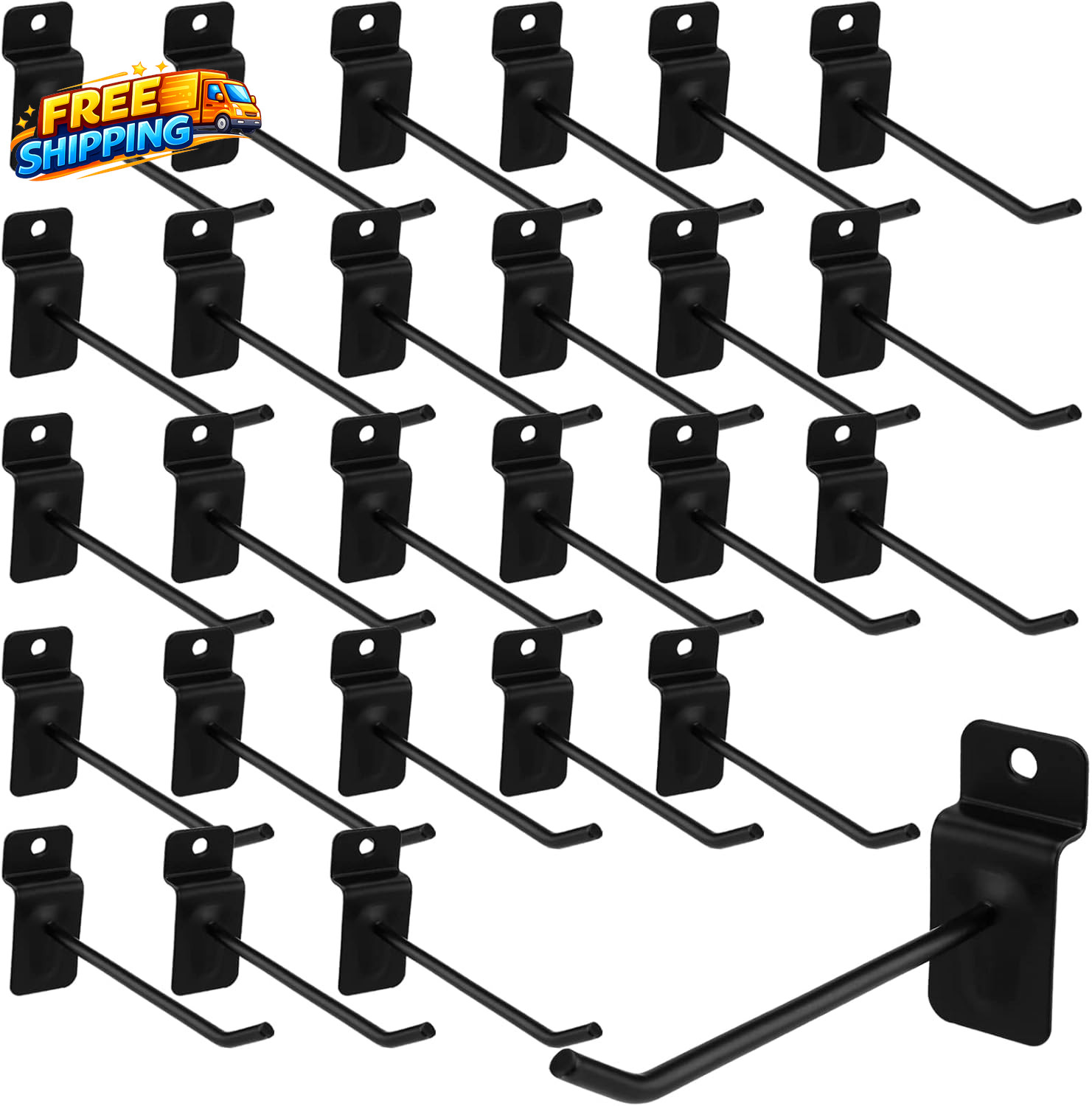 100 PCS 4 Inch Slatwall HooksSlat Wall Gridwall Panel Slat Wall Hooks Slot Board