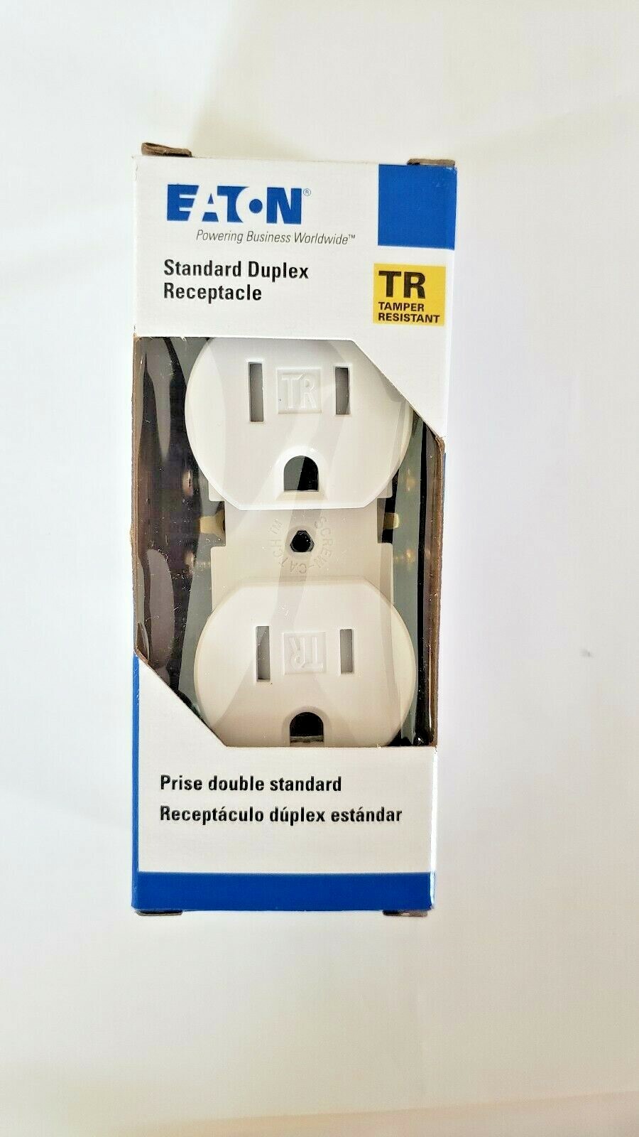 Lot of 5 Cooper Wiring TR270W-BOX Tamper Resistant Duplex Receptacle, White