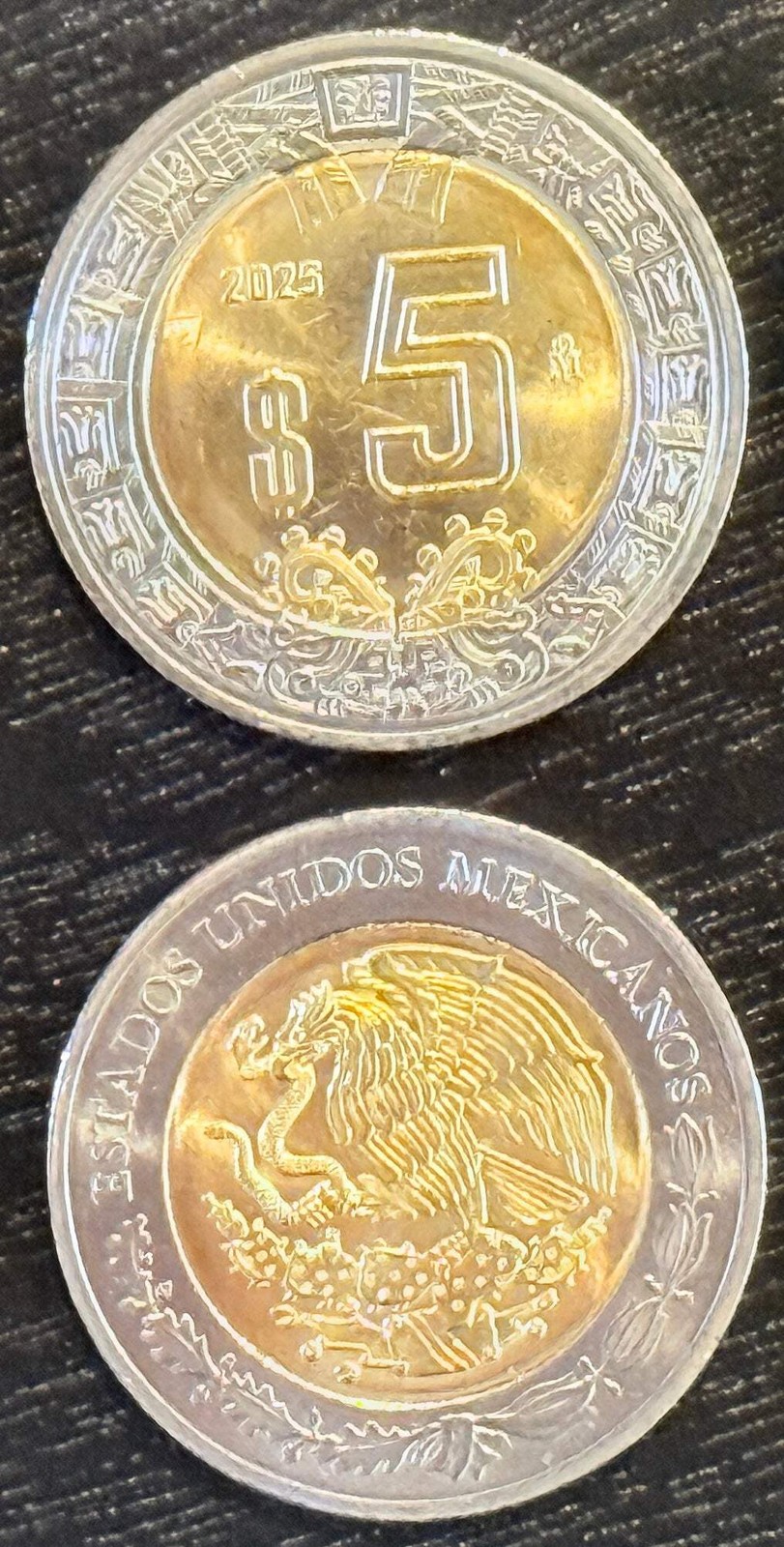 Mexico KM#605 5 Pesos Coin 2025 UNC