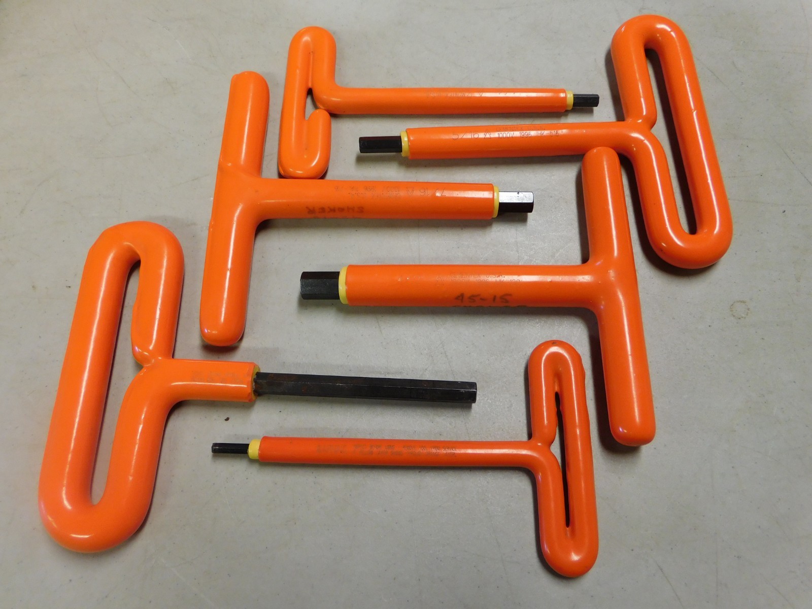 Cementex  Insulated Tee Handle Hex Wrench Set SAE