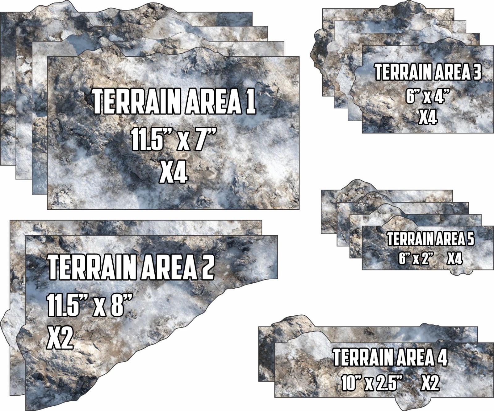 Terrain Area Footprints - Drift - Compatible w/ Warhammer 40K 11th Ed