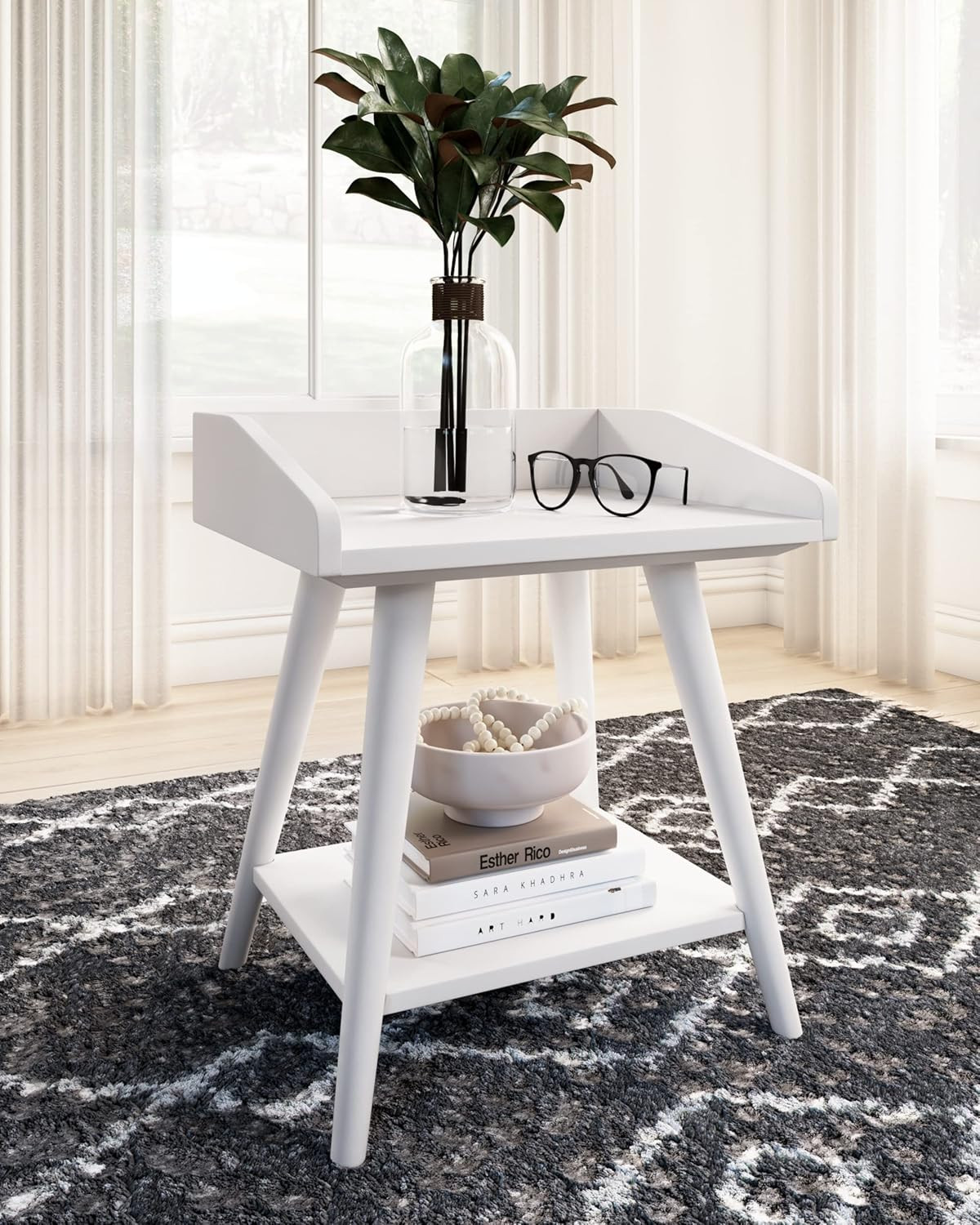 Modern White Accent Table by Blariden