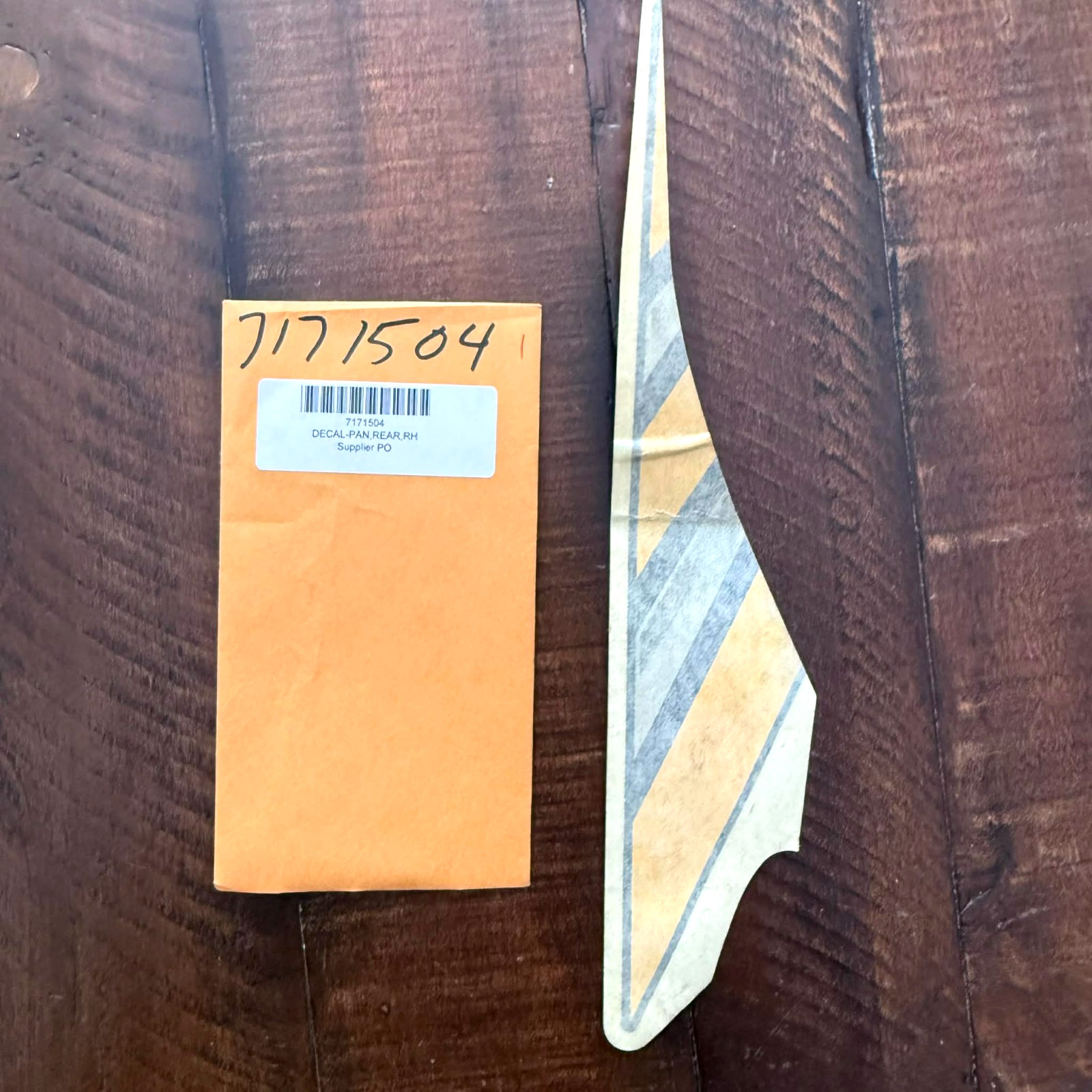 NOS Polaris Decal Dash Pan Rear RH Sticker Vintage Snowmobile 7071504