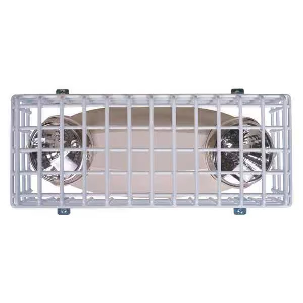 Wire Cage, Steel, Surface Mount, 13 1/2 in W x 4 in H x 5 in D, White Safety