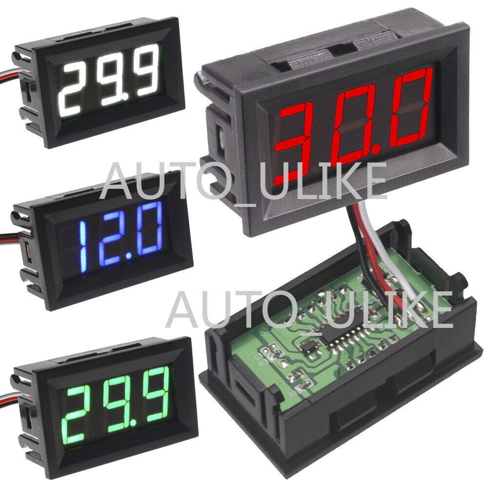 50pcs/lot 3 Wire 0.56" DC0-40V Power Supply Digital Led Display Voltage Meter