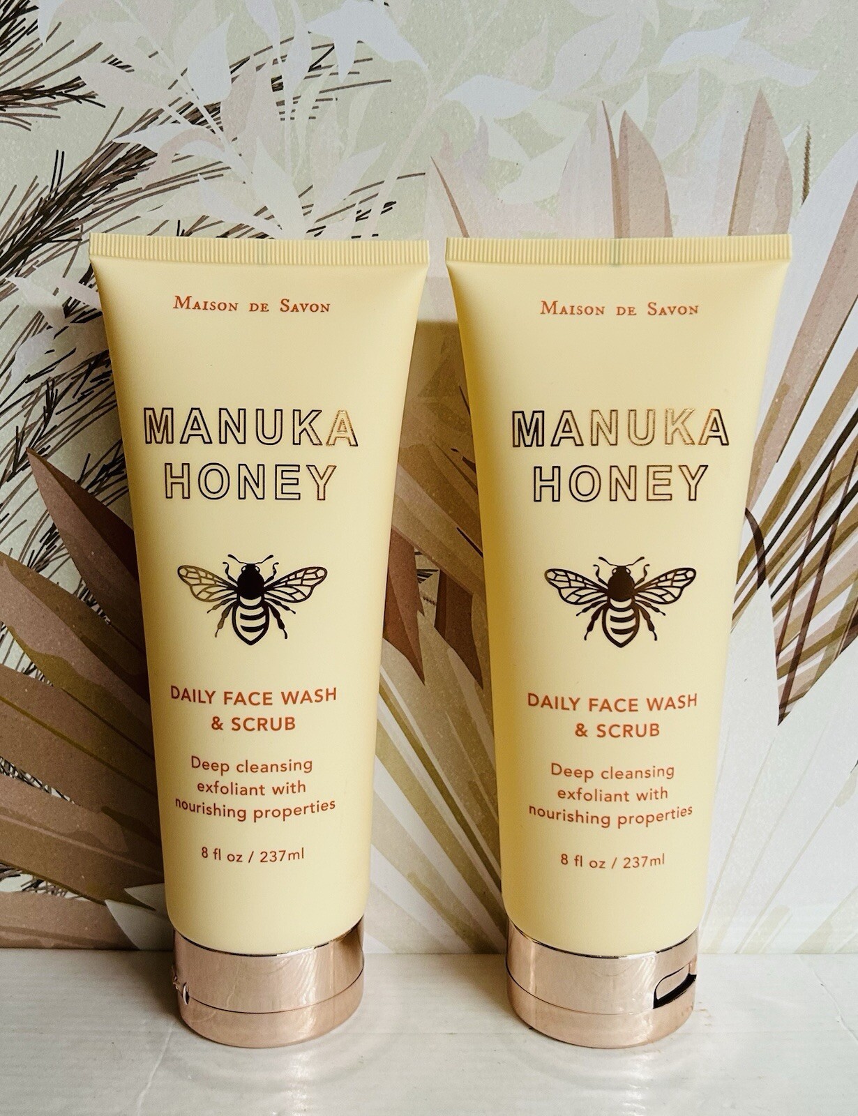 2-Pack Maison De Savon ~ Manuka Honey Daily Face Wash & Scrub 8 fl oz Each