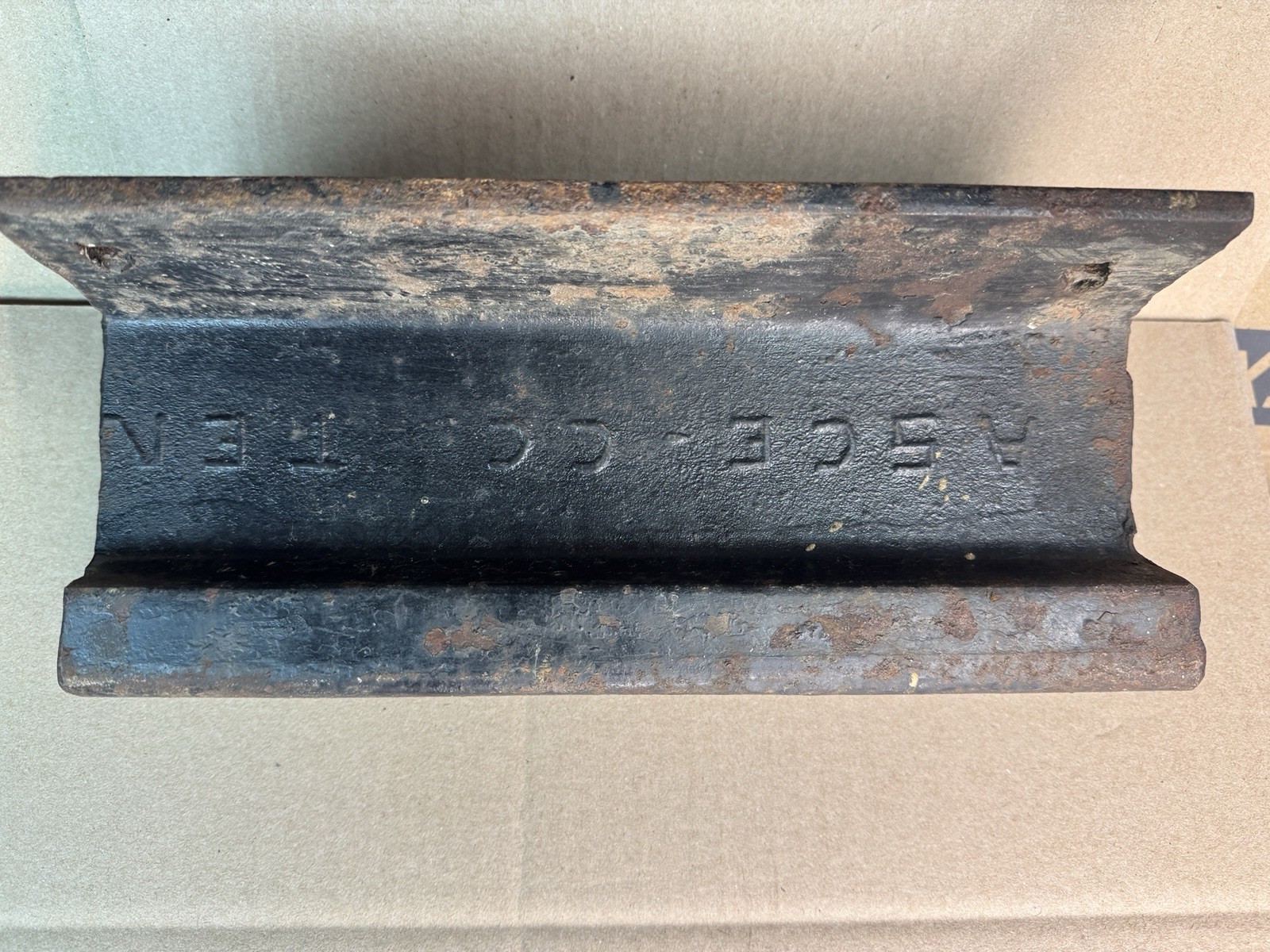 Vintage Railroad Track Rail Section ASCE TEN ~26 lbs 12” Steel Anvil Collectible
