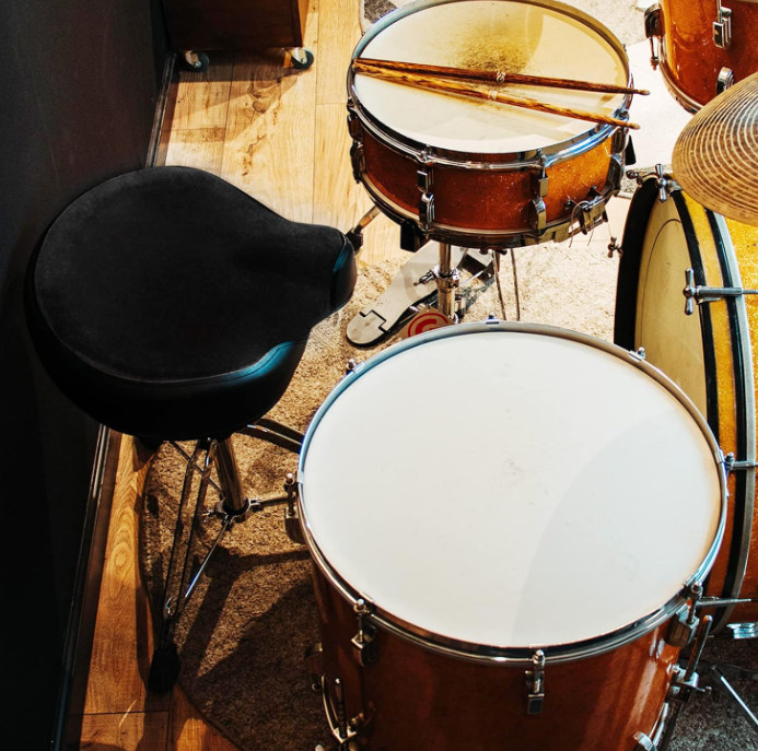 Drum Throne Drum Seat Height Adjustable,Rotatable Padded Drum Stools