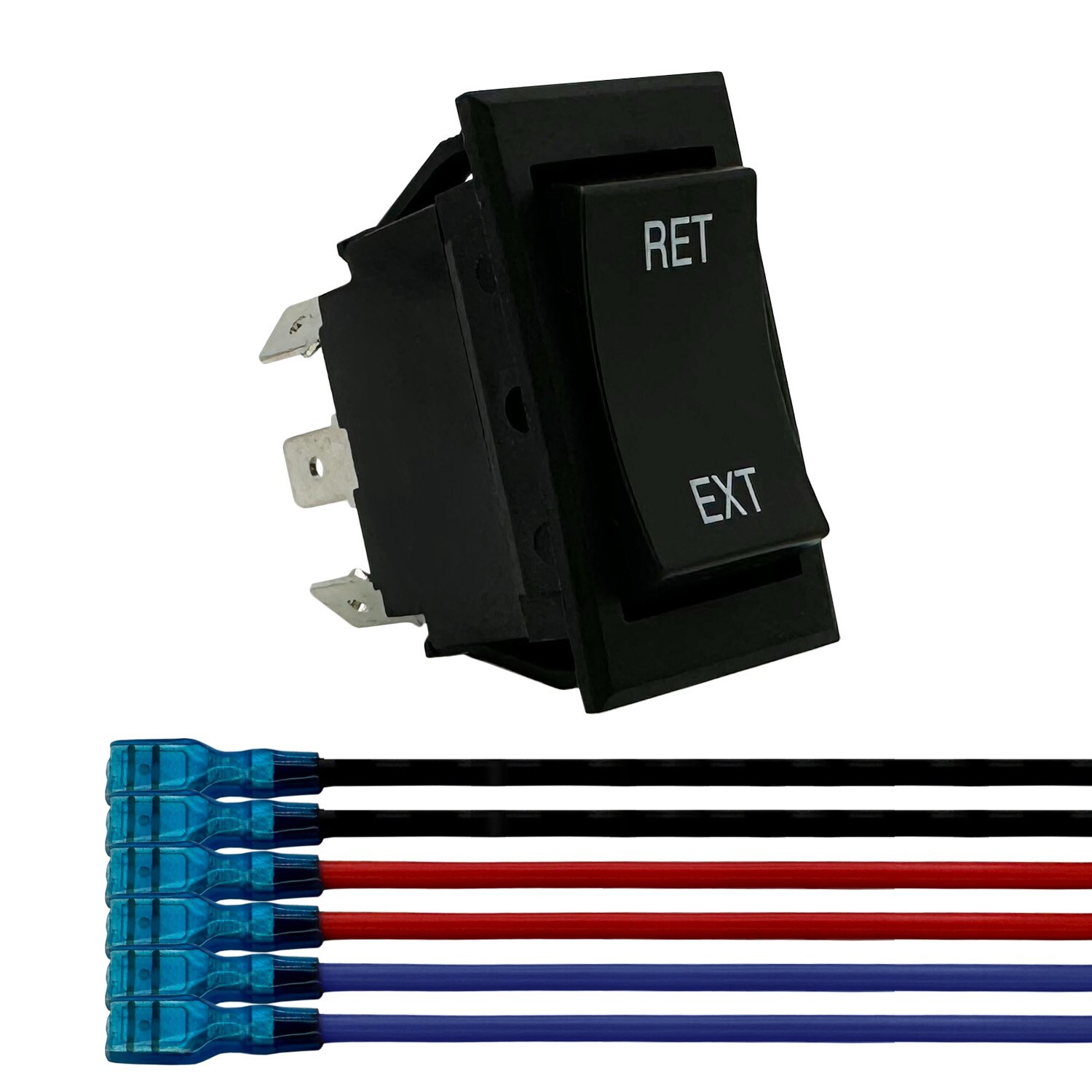 Momentary Reverse Polarity Rocker Switch 20A, 12V DC On-Off DPDT - 6 Pin