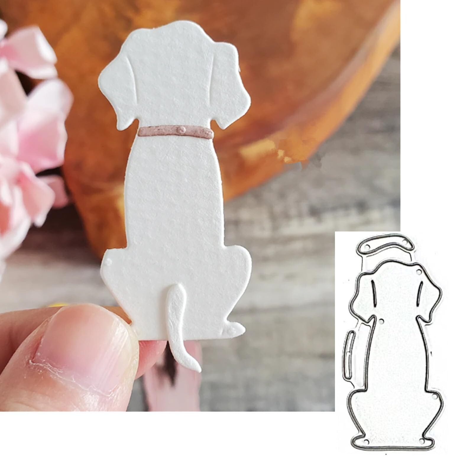 Dog Metal Die Cuts,Backdrop Dog Animal Frame Background Wedding Cutting Dies ...
