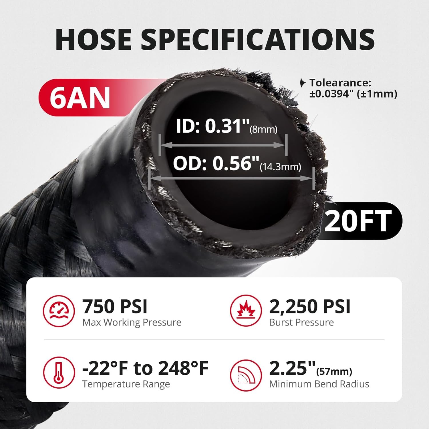 Fuel Line Hose Kit AN6