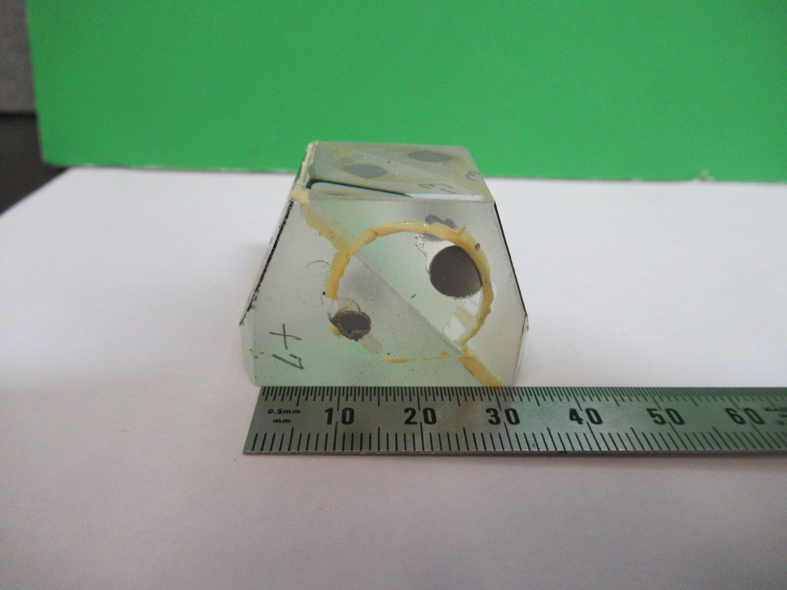 REICHERT AUSTRIA GLASS PRISM HEAD OPTICS MICROSCOPE PART AS PICTURED 80-B-01