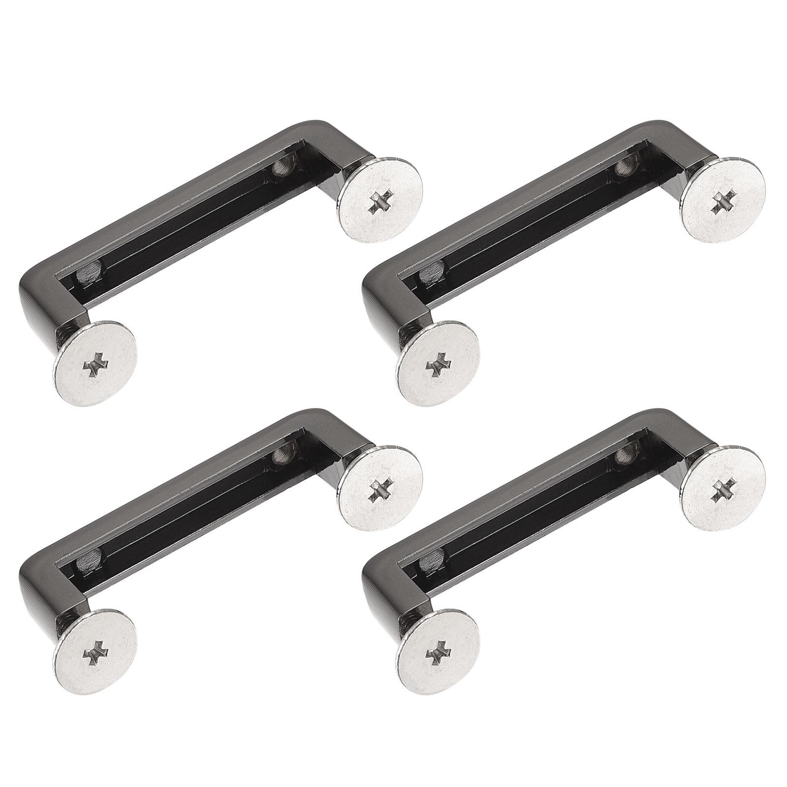 Arch Bridge Buckle, 4Pcs 40mm D-Ring Connector Buckles for Bag Hanger DIY, Black
