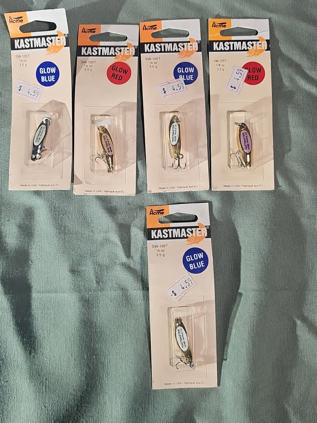Tackle Box With 5 Kastmaster Jigs