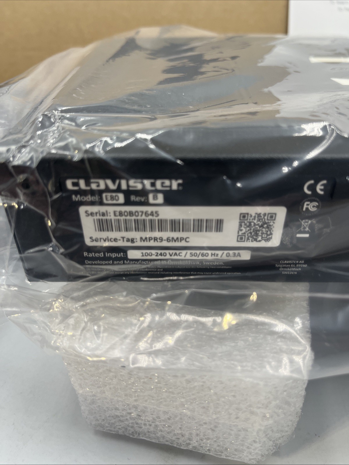New - Clavister E80 Rev B Security Appliance Firewall Gateway APP-E80-R15