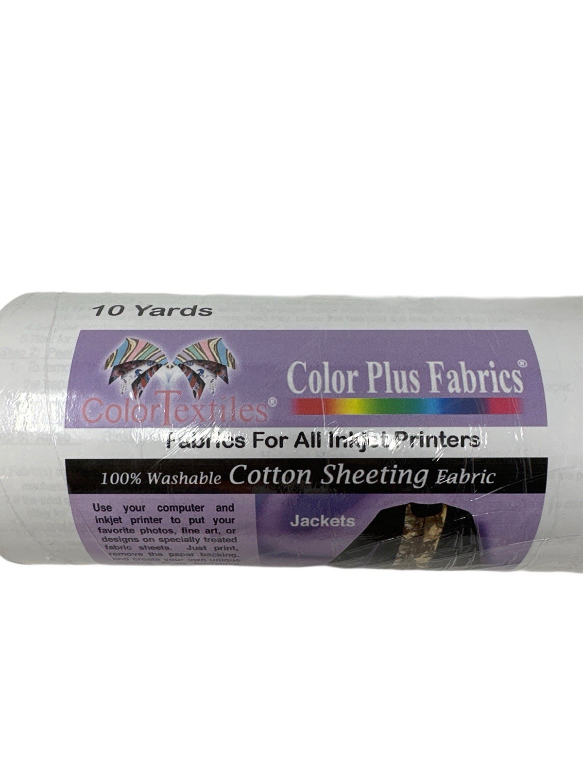 100% Washable Cotton Sheeting Fabric 8.5" by 10 yd Ink Jet Printing Art Quilting