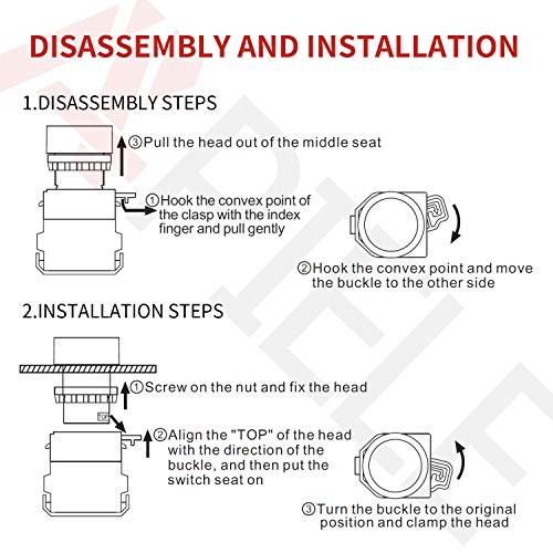 22mm Selector Switch 10A 440V Push Button Switch Maintained (Pack 2 Position