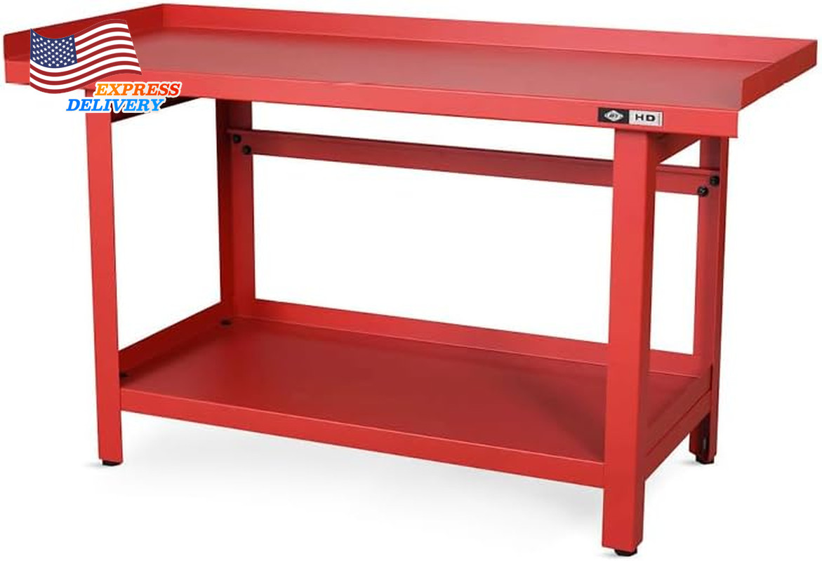 3990 Heavy-Duty Workbench 61" X 25" 1300 Lb Capacity Red FREE SHIPPING