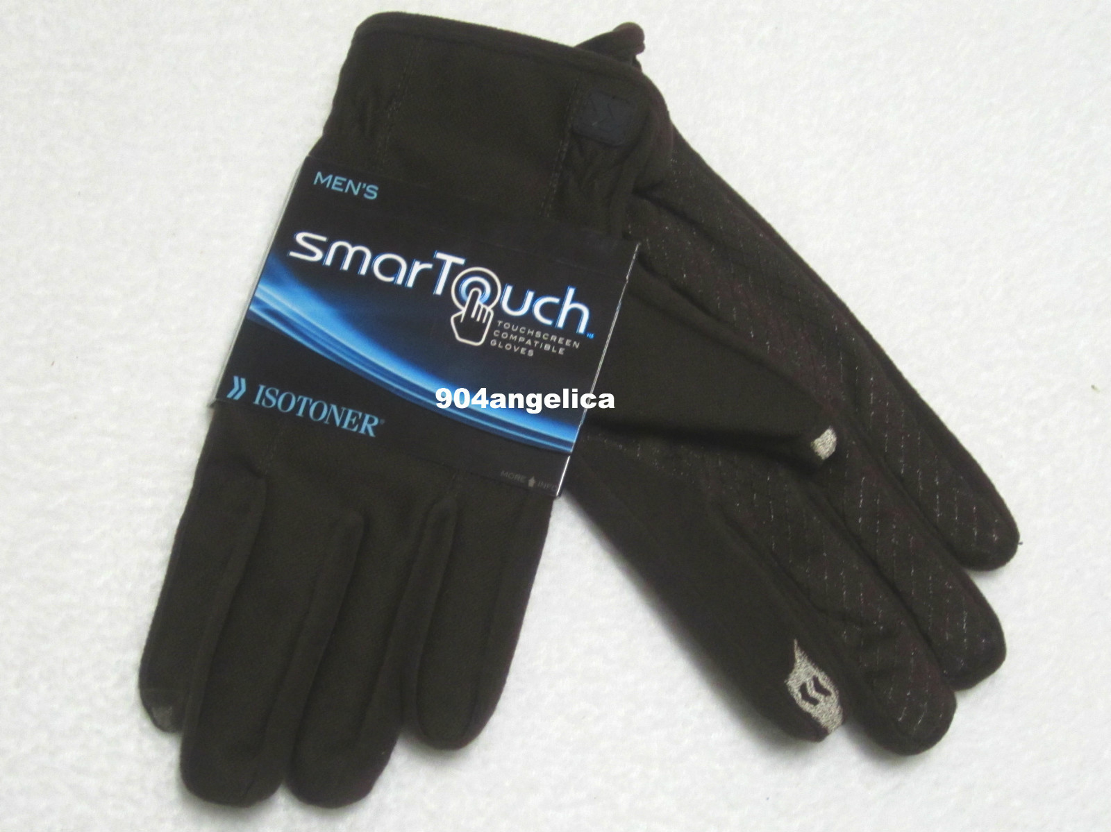 Isotoner Men's Brown Smartouch Gloves Touchscreen Large NWT
