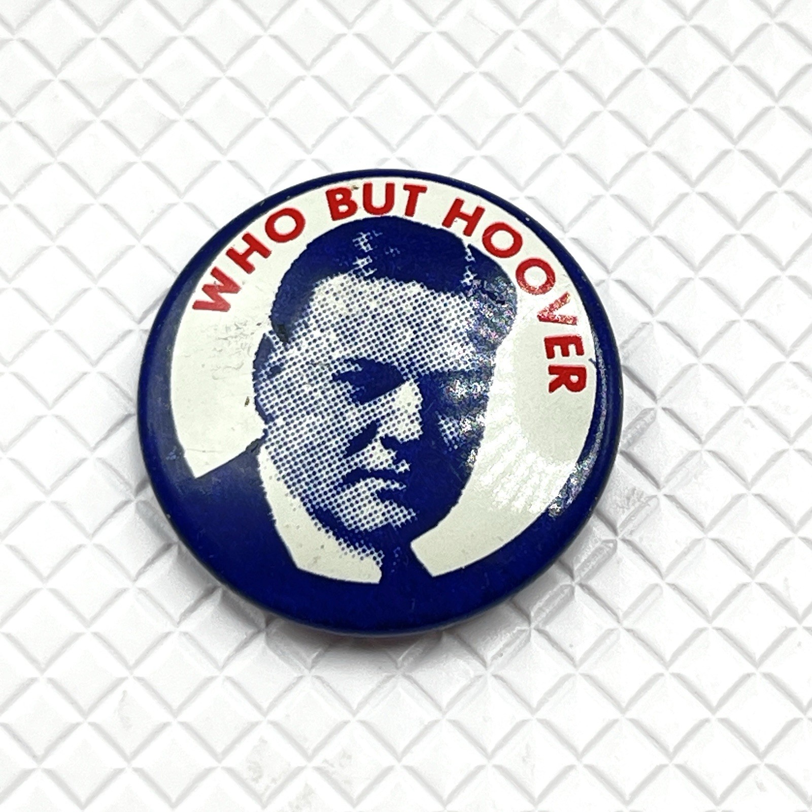 Replica 1980 Who But Hoover 3/4" Political Button Pin
